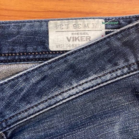 Diesel Viker Jeans Size 36x34 - Picture 5 of 6